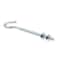 Prime-Line Clothesline Hooks With Nuts 1/4in-20 X 4-1/4in Zinc Plated Steel 10PK 9069290 - alternate 1
